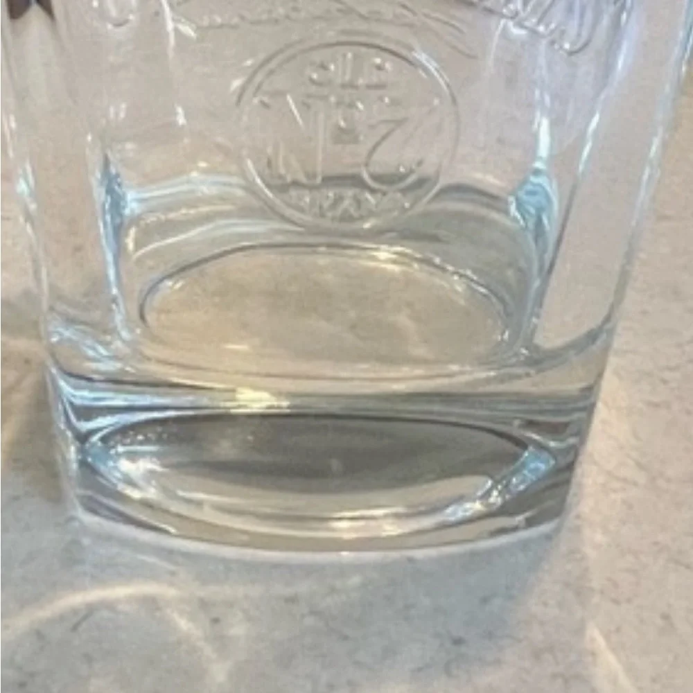 Vintage JACK DANIELS BEVELED GLASSES